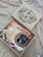Custom Large Keepsake Box, Hand- drawn portrait